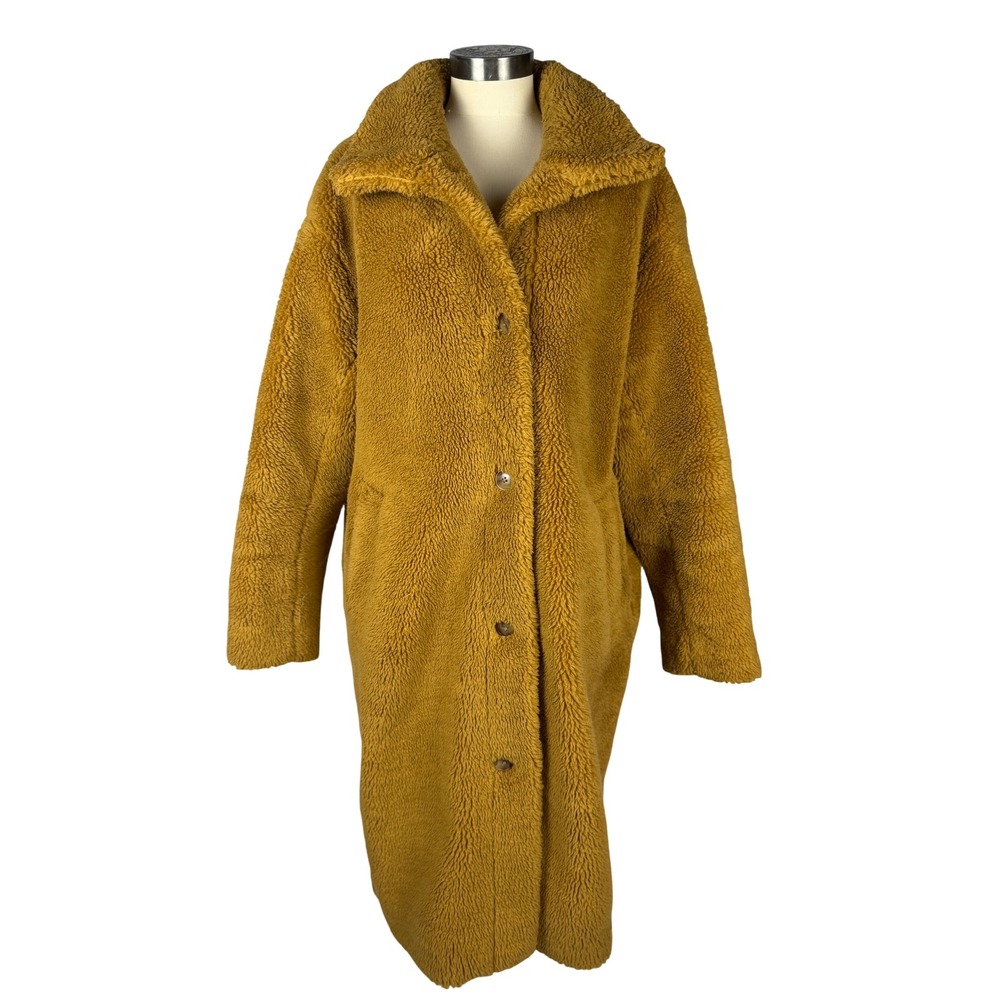 Streetwear Sherpa Teddy Longline Coat Gap Medium